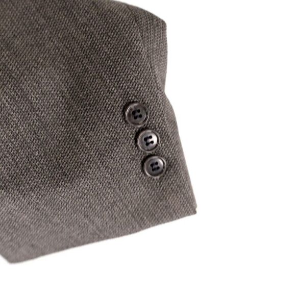 Pierre Cardin Textured Tweed Wool Gray Check 2 Button‎ Blazer 44L - Picture 3 of 13
